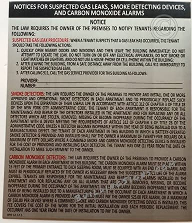 HPD NYC COMBINED SIGN NOTICE (SILVER 10.9X12.7 INCH,DOUBLE SIDED TAPE, RUST FREE, ALUMINIUM)-The Poo Line