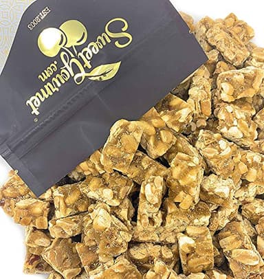 SweetGourmet Classic Old-Fashioned Peanut Butter Squares, Peanut Brittle Candy, 2 Pound