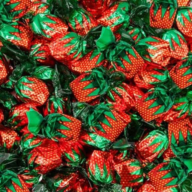 Arcor Strawberry Bon Bons | 2 Pound Bag | Individually Wrapped Hard Candy | Old Fashioned Bulk Red Candies with Sweet Strawberry Filling