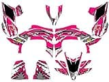 2009-2013 450R/450X (Aluminum Frame EFI) YFZ 450 Shredder Pink Senge Graphics Kit Compatible with Yamaha
