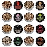 Smoking Wood Chips Cocktail Smoker, 8 Flavors Natural Wood Chips Including Cherry, Apple, Hickory, Beech, Pear, Walnut, Peach, Oak, Sawdust for Husband Father's Gift Smoke Gun Cocktails Drinks Food