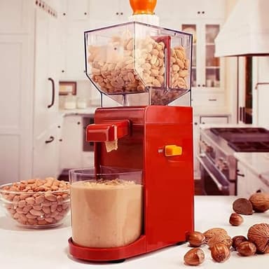 Srutueo Electric Peanut Butter Maker Machine,Sesame Sauce Nut Grinder,Automatic Milling Grinding Machine,for Grinding US Plug Easy Install Easy to Use