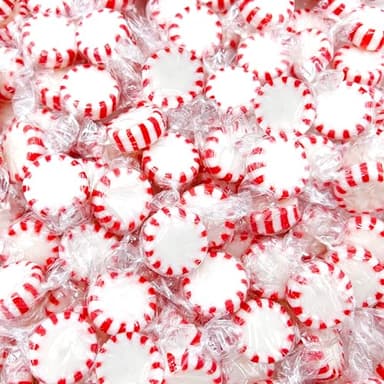 Starlight Peppermint Mints | 1 Pound Bag - Approx. 75 Count | Old Fashioned Hard Candy | Hard Candy Individually Wrapped for Office Bowls & Holiday Buffets