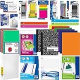 OMURA Learning | Primary Back-to-School Supply Box for All-in-One Student Essentials Set | Composition Book Ruler | Ideal School Supplies Gift | 70 Count