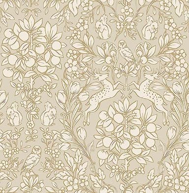 NuWallpaper Taupe Enchanted Peel & Stick Wallpaper