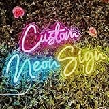 Custom Neon Sign,LED Neon Sign Customizable for Wall Decor,Birthday Gift,Wedding,Party,Bar,Salon,Girlfrend, christmas Gift,7Changable Color Function(RGB),Personalized Family Name ligh for Bedroom Living Room Decor,battery powered