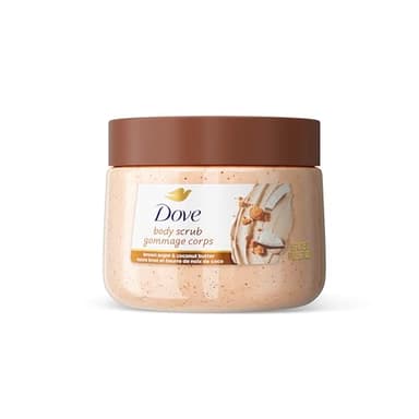 Dove Brown Sugar and Coconut Butter Body Scrub Exfoliates and Deeply Nourishes for Smooth, Radiant Skin 15 oz