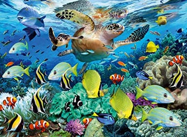 Ravensburger Underwater Paradise Jigsaw Puzzle - 150 Unique Pieces | Engaging and Educational Toy and Anti-Glare Surface | Ideal Gift for Kids | FSC Certified and Climate Pledge Friendly