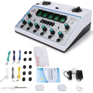 KWD808-I Electric Acupuncture Stimulator Machine, 110V Electric Impulse Acupuncture Treatment, 100-240V 6 Output Patch Massager, 500-1060hpa Electrotherapy Acupuncture Instrument Pulse Electrotherapy