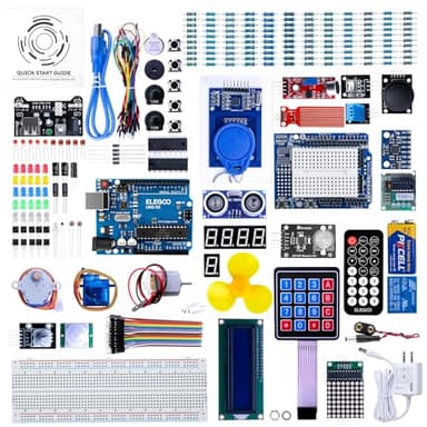ELEGOO UNO R3 Project Most Complete Starter Kit with Tutorial Compatible with Arduino IDE (200+ Components)