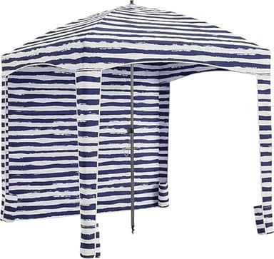 SMUG 6 x 6 ft Beach Cabana, Detachable Waterproof Side Wall, 4 Corner Pockets, Cool Cabana Beach Tent 4.2 kg Compact Design for Camping