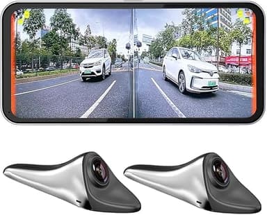AI Blind Spot Camera Equipped with car Blind spot Display System, Blind spot Driving Recorder, BSD Blind Spot Warning Assistance, Blind Spot Monitoring BSM, Camera Monitoring System CMS (Silver)