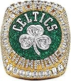 Boston 2024 Upgraded National Basketball Championship Ring, Trendy Accessory Durable Collectible Championship Bling, Gift For Celtics Fans Mens Fathers, Includes Wooden Box