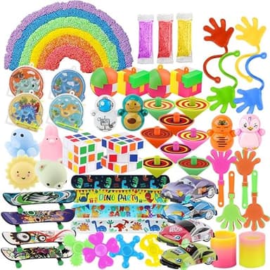 soi-meme 60 Pcs Party Favors Carnival Treasure Box Toys Classroom Prizes Small Mini Bulk Gifts Toys Pinata Easter Basket Stuffers for Kids Boys Girls , Goodie Bags Fillers for Kids Birthday Party