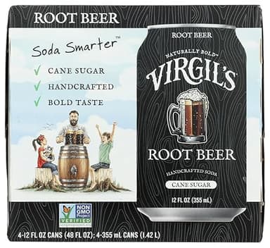SODA ROOT BEER 4PK CANS