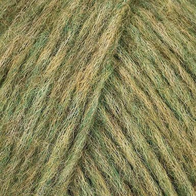 Baby Alpaca and Merino Wool Yarn, 4 Medium, Worsted, Aran, Drops Air, 1.8 Ounce 164 Yards (12 Moss Green)