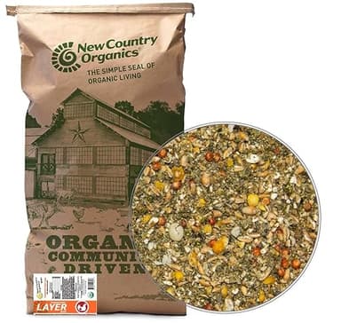 New Country Organics I Pastured Perfect Layer Feed for Laying Hens | Corn-Free and Soy-Free | 17% Protein | Certified Organic and Non-GMO | 40 lbs