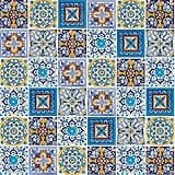 Mexican Ceramic Tiles 4x4 – Armando by Cerames - 15 Decorative Mexican Mosaic Tiles for Bathroom, Kitchen, Shower, Mexican Tiles backsplash Talavera