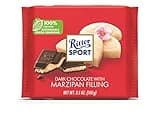 Ritter Sport Chocolate Bars with Nuts (Dark Chocolate with Marzipan, 3.5 Ounce (Pack of 12)