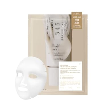 Dr.Althea 345 Relief Cream Mask | Daily Soothing Recovery and Blemish Care with Niacinamide & Tea Tree Leaf Water | Face Mask for Hydration & Skin Barrier Care | Vegan Korean Skincare (Pack of 4)
