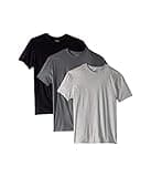 POLO RALPH LAUREN Classic Fit Undershirt w/Wicking 3-Pack Crews Andover Heather/Madison Heather/Black 2XL