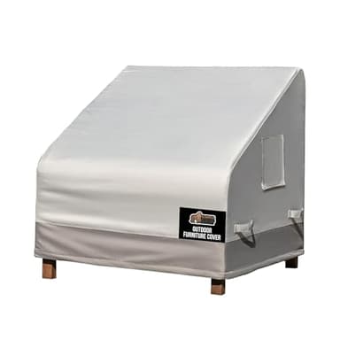 GORILLA GRIP Waterproof Medium Outdoor Patio Chair Cover, 30 Inch, Adjustable Furniture Covers Sets for Winter, Keep Cushions Dry, Protects from Sun, Snow, Rain, Windproof, UV Coated, 1 Pack