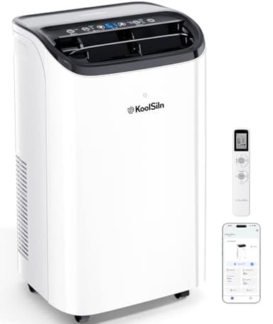 14,000 BTU Portable Air Conditioner with WiFi & Remote Control, Cools Up to 700 Sq.Ft, Auto-Evaporation Low Noise Portable AC Unit for Large Room, Office, Garage, White