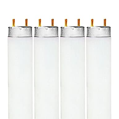 LUXRITE F17T8/835 17W 24 Inch T8 Fluorescent Tube Light Bulb, 3500K Natural White, 1350 Lumens, G13 Medium Bi-Pin Base, LR20751, 4-Pack