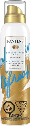 Pantene Dry Conditioner Mist Spray for Hair, 3.9oz, Blue - Instant Hydration and Frizz Control with Vitamin B5, Safe for Color Treated Hair, Pro-V Refresh