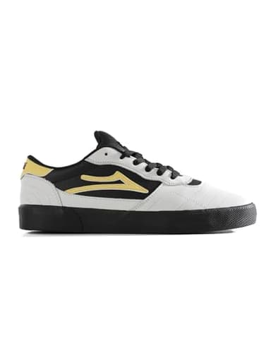 Lakai Cambridge Low-Top Men’s Skateboarding Shoes – White Banana Black, Size 9 US – Durable, Grippy & Breathable Skate Shoes for Men – Men’s Skateboard Shoe, Low Top Skater Shoe