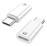 Jadebones 2 Pack USB C to Light-ning Earphone Audio Adapter Converter for iPhone 16/15, iPad Pro/Air, MacBook and More (Only for Headphone, No Charge)