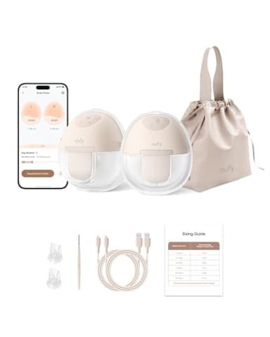 eufy Security Wearable Breast Pump E10, Hands-Free Electric Breast Pump with App Control, Personalized Smart Rhythm, Hospital Grade Suction for More Milk, Portable, Leak-Proof & Ultra-Quiet