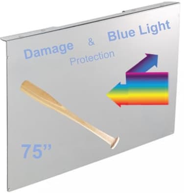 VizoBlueX 75 inch Blue Light and Damage TV Screen Protector. Protection Shield & Anti-Blue Light Filter Blocking UV for LCD LED 4K OLED QLED (65.7 x 37.8 inch)