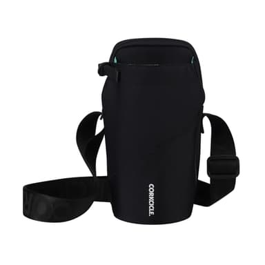 Corkcicle Crossbody Water Bottle Sling Bag - Adjustable Strap - Padded Interior Pocket - Fits 16 oz to 40 oz Tumblers - Summer Drinkware Gift - Black