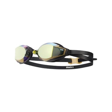 TYR Stealth-X Race Swim Goggles – Mirrored Anti-Fog Lenses, Adult Competition Fit, UV Protection, Low-Profile Hydrodynamic Design
