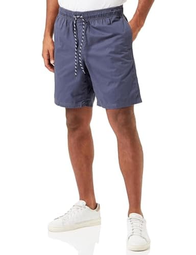 Amazon Essentials Men's 8" Inseam Relaxed-Fit Drawstring Walk Shorts with Elastic Waist, Navy, Large
