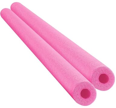 Chochkees Pink Floating Pool Noodles Foam Tube 2-Pack, Thick Hollow Noodles for Floating in The Swimming Pool, 52" Inches Long (Pink)