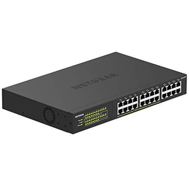 NETGEAR 24 Port PoE Switch Unmanaged – 24 Port PoE Gigabit Switch with 16 PoE+ Ports (190W), Desktop or Rackmount (GS324P)