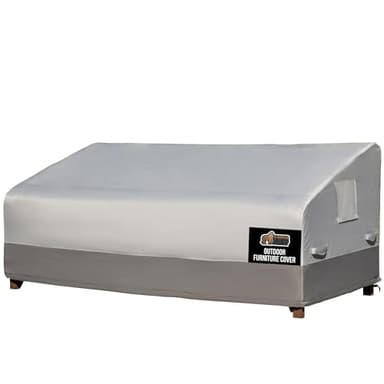 GORILLA GRIP Waterproof Large Outdoor Patio Sofa Cover, 80 Inch, Adjustable Furniture Covers Sets for Winter, Keep Cushions Dry, Protects from Sun, Snow, Rain, Windproof, UV Coated, 1 Pack