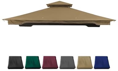 JANCANOPY Replacement Gazebo Canopy for 10 x 12 Regency II Patio Gazebo,(Beige)
