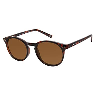 Prive Revaux The Maestro X Classic Round Sunglasses – Polarized, 100% UV Protection – For Men & Women – Havana/Brown
