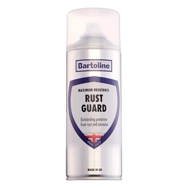Bartoline Rust Guard Spray, 13.5 oz - Satin Finish Rust Protection for Metal, Tools, Vehicles, Gates & Outdoor Equipment Weather & UV Resistant - 400 ml
