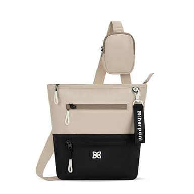 Sherpani Sadie, Nylon Crossbody Bag, Lightweight Shoulder Bag, Travel Cross Body, Crossbody Purse for Women, RFID Protection, Removable Coin Purse, Travel Gift (Con Leche)