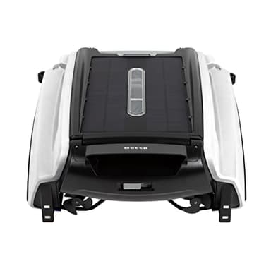 Betta SE Solar Powered Automatic Robotic Pool Surface Skimmer Cleaner with 24/7 Continuous Cleaning Battery Power and Re-Engineered Twin Salt Chlorine Tolerant Motors (White)