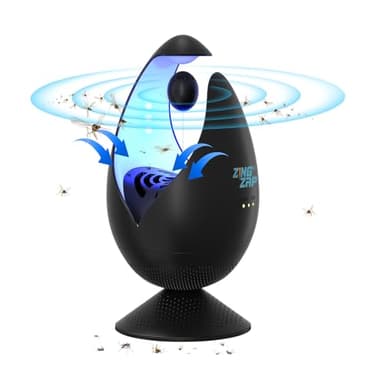 ZingZap Indoor Mosquito Trap Magic Magnet Double-Bait, 2X More Effectively Lures and Captures Mosquitoes & Gnats, Flying Insect Trap, Dusk/Dawn Smart Auto-Switch, Non-Toxic and Safe
