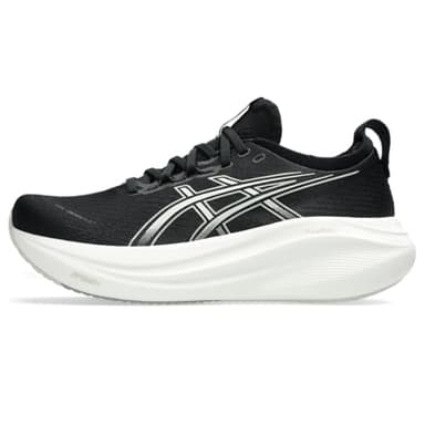 ASICS Women's Gel-Nimbus 27 Running Shoes, 8, Black/Lake Grey