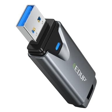 EDUP Mini USB 3.0 WiFi 6E Adapter for PC, AX3000Mbps, 802.11ax, Tri-Band 6GHz/5GHz/2.4GHz, USB Wi-Fi Dongle Wireless Network Card, Support Windows 11/10 (Install Driver) (Black)