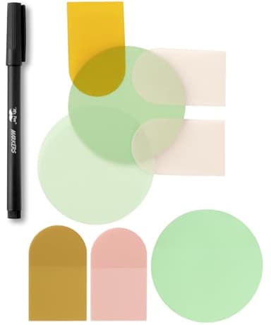 Mr. Pen- Transparent Sticky Notes with Pen, 150 Sheets, Matera Glow, Bible Sticky Notes for Books