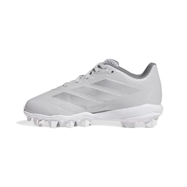 adidas Unisex-Kids Adizero Instinct 2.0 Molded Softball, Team Light Grey/Silver Metallic/White, 12
