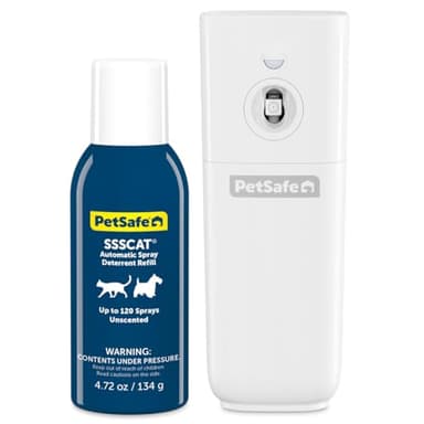 PetSafe SSSCAT Automatic Spray Pet Deterrent - Contactless Behavior Correction - Motion Sensor Air Burst - Odorless - Non-Staining - Versatile Placement Spray